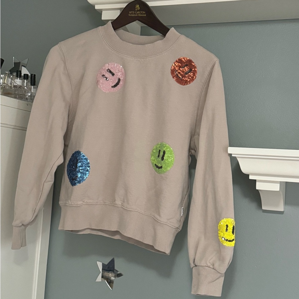 Molo sequin-faces organic cotton sweatshirt - Picture 4 of 9